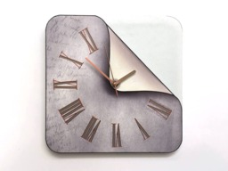 Rustic Glass Wall Clock Unusual Clocks, Unique Shadow Art - thumbnail 1