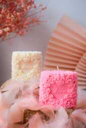Romantic Rose Love Candle Soy Beeswax Blend, Valentine's Gift - thumbnail 1