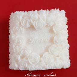 Romantic Rose Love Candle Soy Beeswax Blend, Valentine's Gift - thumbnail 4