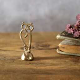 Handcrafted Brass Owl Figurine Minimalist Desk Decor - 1.5 X 4.2 cm - thumbnail 2