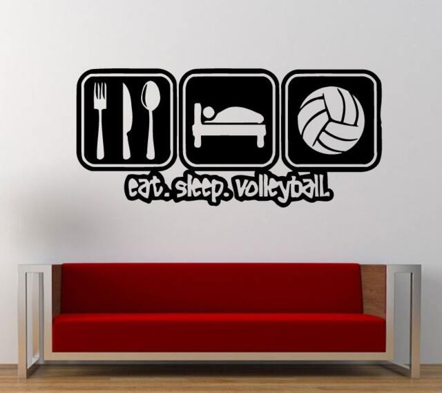 Eat Sleep Play Volleyball Sport Game Wall Decal Sticker Vinyl Mural Leaving Bedroom Room Home Decor Free Shipping L303 - image 1