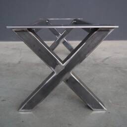 "steel X-Frame Coffee Table Base, Customizable Height, 12"" H X 16"" W 42" - thumbnail 4