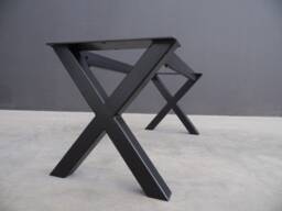 "steel X-Frame Coffee Table Base, Customizable Height, 12"" H X 16"" W 42" - thumbnail 1