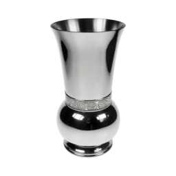 Handmade Pewter Thistle Shaped Vase - Celtic Book Of Kells Band Decoration - thumbnail 2