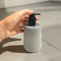 Handmade Concrete Soap Dispenser Modern Bathroom Decor - thumbnail 2