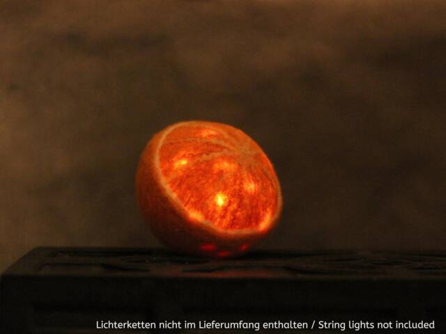 "Felted Night Light For Children's Rooms in ""Orange." - image 1