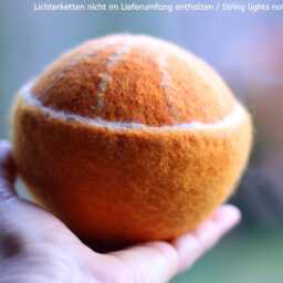 "Felted Night Light For Children's Rooms in ""Orange." - thumbnail 4