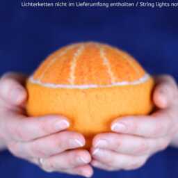 "Felted Night Light For Children's Rooms in ""Orange." - thumbnail 2