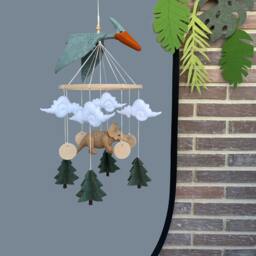 Dinosaur Baby Mobile Jurassic Woodland Nursery Decor - thumbnail 1