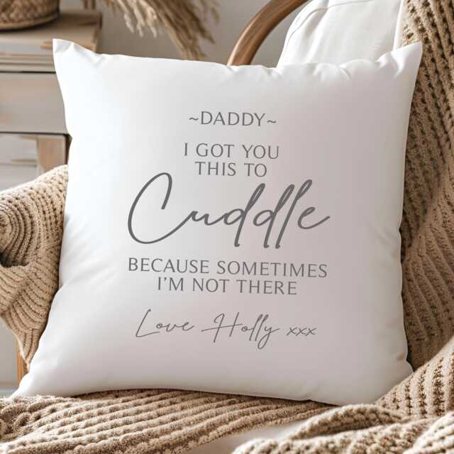 Personalised Father's Day Cushion, Child Distance Day, Dad Gift, Daddy Gifts, Gift Awesome - image 1