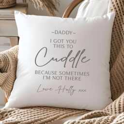 Personalised Father's Day Cushion, Child Distance Day, Dad Gift, Daddy Gifts, Gift Awesome - thumbnail 1