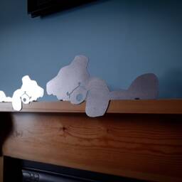 Stainless Steel Teddy Bear Ornament, Indoor/Outdoor Decor, Fence Decoration, Shelf Sitter - thumbnail 3