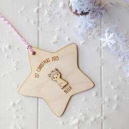 Kitten's First Christmas Tree Decoration - Kitten Gift Cat Lover - thumbnail 1