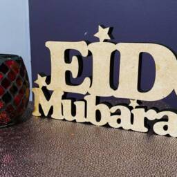 Eid Mubarak Table Top Art - Islamic Artwork Ideal For Decorations Greetings Gifts & Table Displays - thumbnail 3