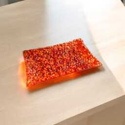 Handmade Orange Glass Soap Dish - thumbnail 2