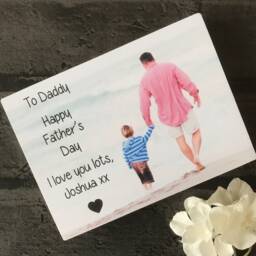 Daddy Gift, Photoblock, Father's Day Photo Frame, Shelf Sitter, Gift For Dad, Grandpa, Personalised - thumbnail 2