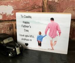 Daddy Gift, Photoblock, Father's Day Photo Frame, Shelf Sitter, Gift For Dad, Grandpa, Personalised