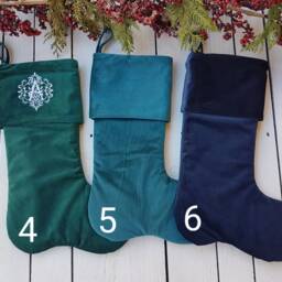 Velvet Christmas Stockings, Family Christmas Velvet Stockings - thumbnail 3