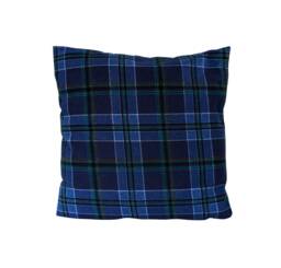 Navy Blue Green Tartan Reversible Cushion Cover 16 - thumbnail 1