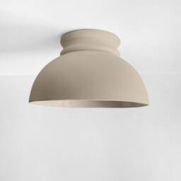 Large Pompeii - Ceramic Flush Mount Ceiling Light Handmade Minimalist Dome Fixture in Natural Dune - thumbnail 2