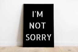 I'm Not Sorry - Lyrics Print A1 A2 A3 A4 A5 Unframed Indie Rock Band Music Art Concert Typographic Poster Gift Monochrome - thumbnail 1