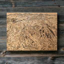 Snowbird Utah Ski Trail Map - Engraved Wood Wall Art, Winter Sport Cabin Decor, Snowboard Mountain Trail, Personalized Family Gift - thumbnail 2