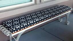 Sunbrella Outdoor Bench Cushion Customizable Patio Cushion Cover - thumbnail 1