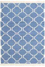 Custom Handwoven Flatweave Kilim Rug Geometric Boho Decor - thumbnail 1