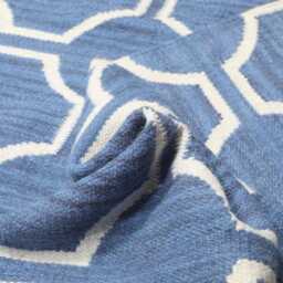 Custom Handwoven Flatweave Kilim Rug Geometric Boho Decor - thumbnail 2