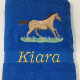 Hand Towel Or Bath 470/500 G/Meter Pony Horse 16 Ponies Horses Foals Name Embroidered Embroidery Personalized - thumbnail 3