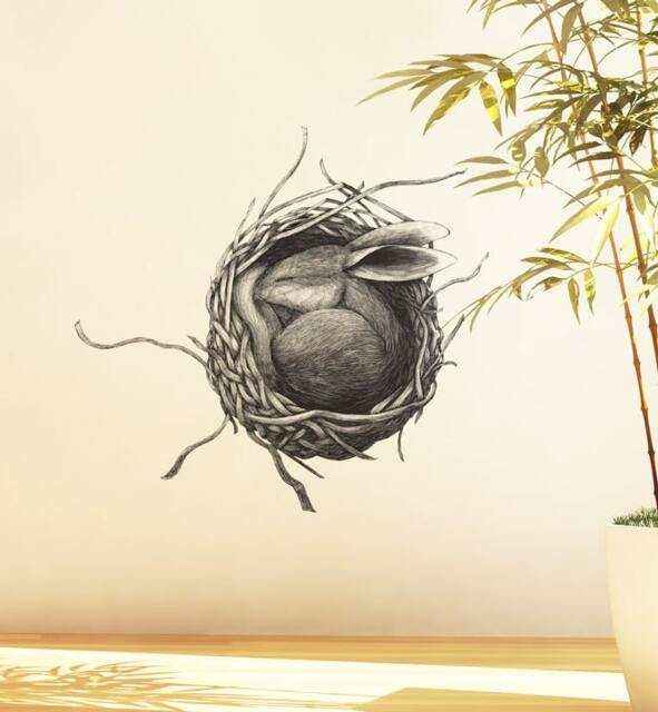 Bilby Protect Wall Sticker Decal - Australian Animal Decals, Stickers, Kids, Native Animals Art