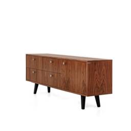 "Sideboard, Tv Cabinet, Stand Walnut Veneer 4 Drawers & Doors ""Veronica"