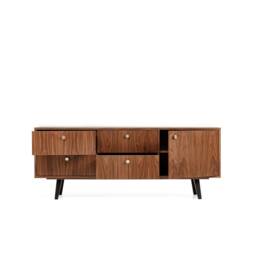 "Sideboard, Tv Cabinet, Stand Walnut Veneer 4 Drawers & Doors ""Veronica" - thumbnail 3