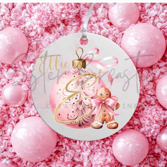 Personalised Kids Christmas Decoration - Granddaughter Gift Custom Bauble For Girls Stocking Filler Eve Box - image 1