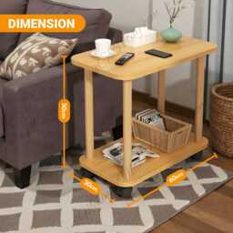 Modern Wooden Coffee Table, Bedside & Console Table For Bedroom Decor - thumbnail 4