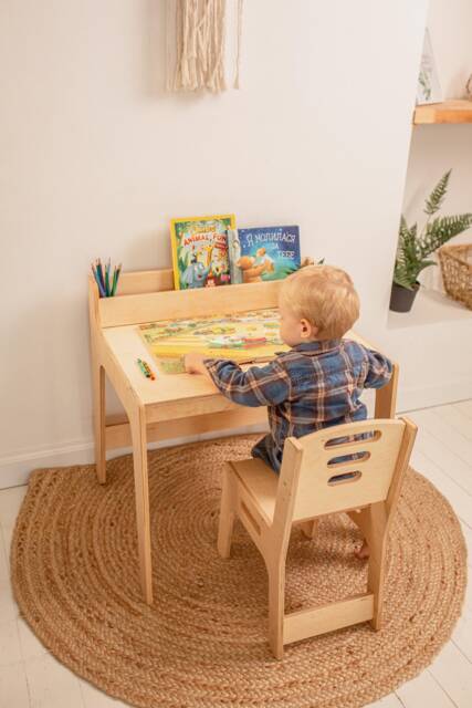 Board Game Table & Chair, Montessori Furniture, Desk Organizer For Toddler, Custom Play Table, Kids Activity - image 1
