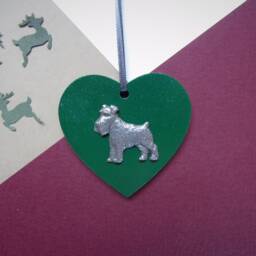 Schnauzer Wooden Heart - Christmas Tree Decoration Home Lover Gift Hanging - thumbnail 3