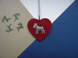 Schnauzer Wooden Heart - Christmas Tree Decoration Home Lover Gift Hanging