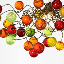 Pendant Lighting With Autumn Color Bubbles, Unique Ceiling Light For Children Room Or Bedroom - thumbnail 2