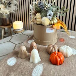 Handcrafted Ghost Candle Spooky Autumn Home Decor - thumbnail 3