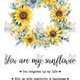 You Are My Sunflower Art Print, Gift For Lover, Sending Happiness Gift, Positivity Home Decor, Wall - thumbnail 2