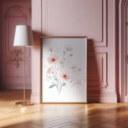 Floral Nursery Prints - Set Of 3 Girls Posters - Kids Bedroom Baby Girl Room Wall Art Kid Playroom Artwork Gift - thumbnail 3