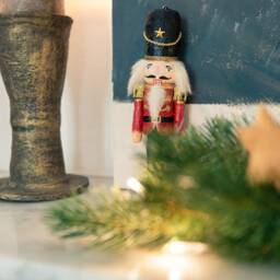 Vintage Inspired Cotton Spun Christmas Nutcracker, Hanging Ornament, Tree Nutcracker - thumbnail 3