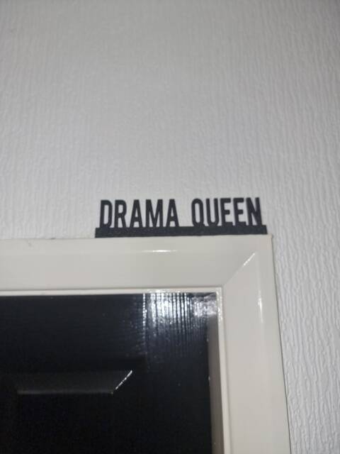 Drama Queen Door Topper, Shelf Decor, Wall Quirky Home Interior Gift, Door Decoration - image 1