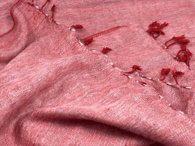 Pink Yak Wool Blanket Soft Oversized Shawl/Throw Meditation Wrap Handmade Nepal - image 1