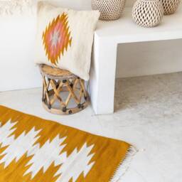 Zapotec Woven Wool Pillow, Handmade Mexican Pillow, Decorative Throw Handwoven Wool Cushion, Boho Throw Textile Pillow - thumbnail 3