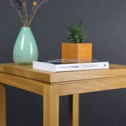 Japanese Oak Side Table - Plant Stand End - thumbnail 2