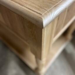 White Oak Reeded Beaded Fluted Kitchen Island - thumbnail 2