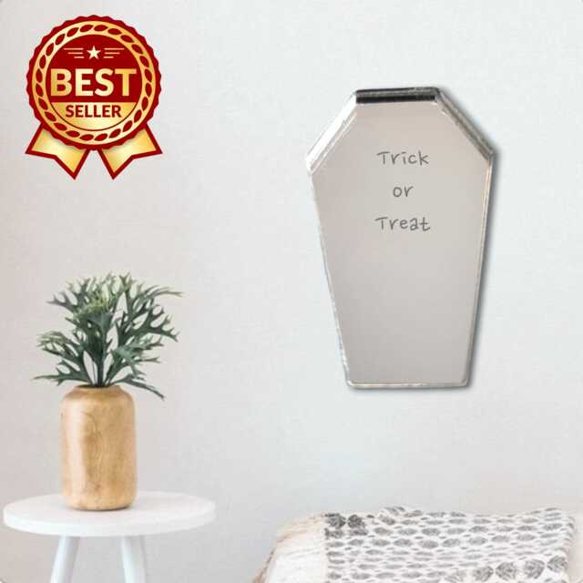 Casket Acrylic Mirror Wall Art Personalized Engraving Options - image 1