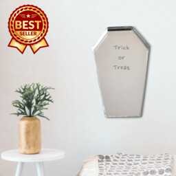 Casket Acrylic Mirror Wall Art Personalized Engraving Options - thumbnail 1